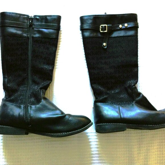 MICHAEL KORS AUTHENTIC MK MONOGRAM SIGNATURE BOOTS - Picture 1 of 5